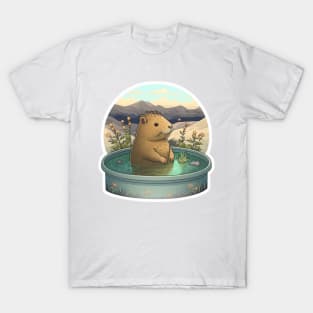 Capybara Spa Day: Soaking Up the Sun and Water T-Shirt